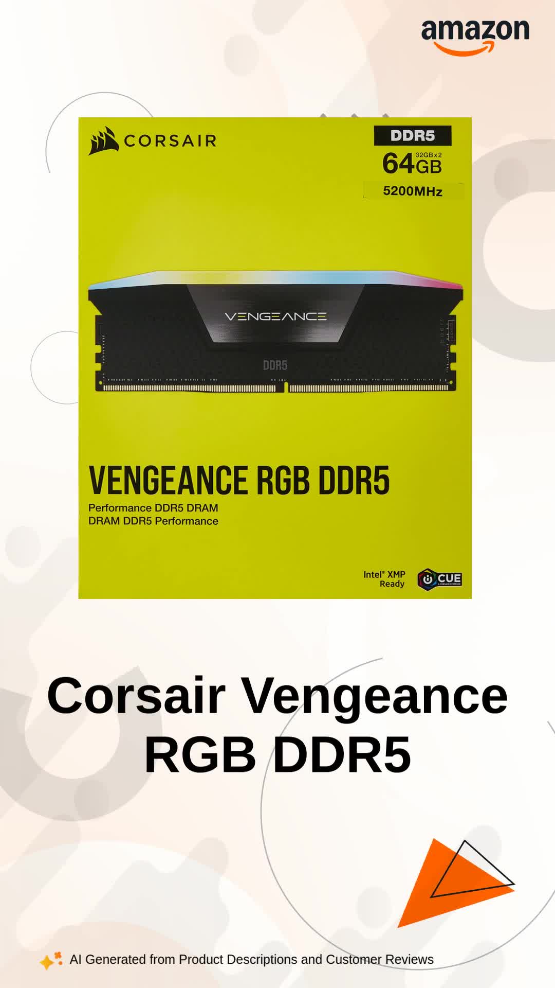 l*n様 CORSAIR 64G DDR5 VENGEANCE RGB DDR5 Vengeance RGB 64GB DDR5 DRAM Memory Kit